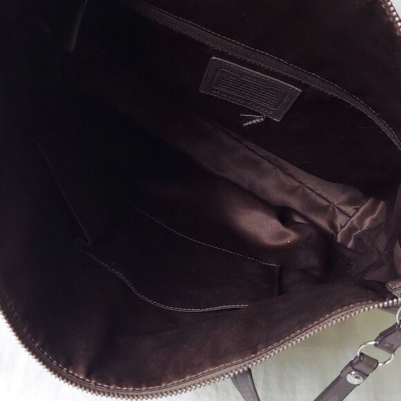 Coach Laura Signature Monogram Large Tote Shoulder Bag EUC - Picture 9 of 11